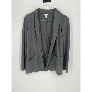 Leith Cardigan Sweater Womens Small Open Front Gray